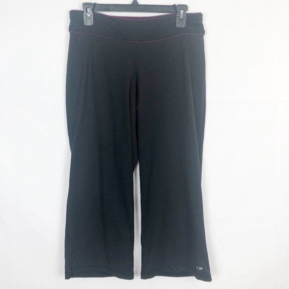 Champion High-Rise Wide Leg Women's Black Leggings Size Medium - Picture 1 of 11